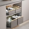 Metal Kitchen Extendable Drawer, Telescopic Kitchen Cabinet Drawer Pull-Out Cupboard Organizer Drilling Under Sink Shelf For Cabinet Cupboard - 4 of 4