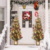 2 pcs 4.5ft Pre-Lit Christmas Tree,Artificial Christmas Tree with 108 Warm White Led Lights,Easy Assembly,Fake Xmas Tree for Home Office Party Decor - 2 of 4