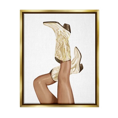Stupell Industries Country Cowgirl Boots FashionFloater Canvas Wall Art