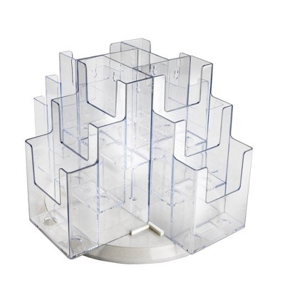 Azar Displays 12 - Pocket Revolving Trifold Brochure Holder