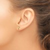 Black Bow Jewelry Children's 14k Yellow Gold 10mm Textured Cross Screw Back Earrings - 3 of 4
