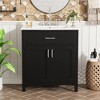 Vynxaria 30-Inch Bathroom Vanity with Ceramic Sink and Ample Storage - The Perfect Choice for Small Bathrooms,Black - 2 of 4