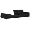 vidaXL Sofa Bed Black 100% polyester, wood, plastic, foam Large - 4 of 4