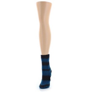 Memoi Women's Mega Stripe Chunky Knit Boot Sock - 1 of 2