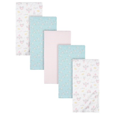 Image of Gerber Baby Flannel Receiving Blankets, Princess, 5-Pack