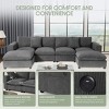 WestinTrends Hearthside 128" Corduroy Modular U-Shaped Sectional Couch and Chaise With USB/Type-C Ports and Side Pockets - 4 of 4