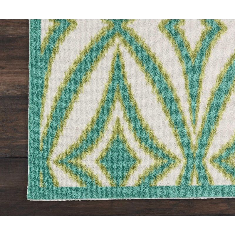 Waverly Sun & Shade "Centro" Azure Indoor/Outdoor Area Rug by Nourison, 4 of 6
