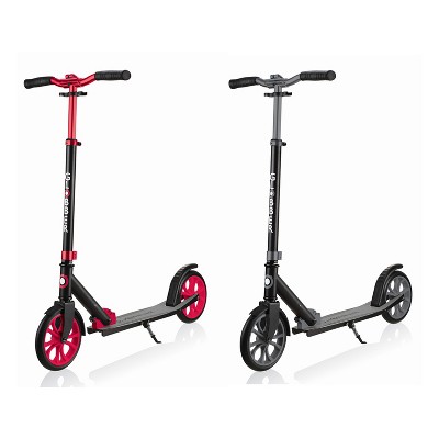 Globber Lightweight Adjustable Foldable 2-Wheel Kick Scooter for Kids, Teens, and Adults, 220 Pound Capacity, Red and Gray (2 Pack)