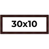 PosterPalooza | Panoramic Distressed Brown Picture Frame - UV Acrylic, Foam Board Backing, Hanging Hardware - 2 of 4