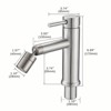 ALEXOUN Brushed Nickle Bathroom Faucet for 2 Mode Faucet for Bathroom Sink with 360° Rotating Aerator - 3 of 4