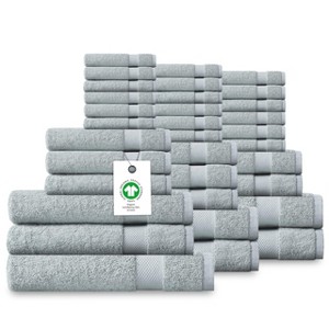 Delara Organic Cotton Luxuriously Plush Bath Towel Set, GOTS & Oeko-TEX Certified, Soft, Quick Dry & Ultra-Absorbent - 1 of 4
