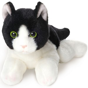 Bearington Collection Lil' Domino Plush White and Black Cat Stuffed Animal, 8 Inch - 1 of 4