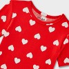 Kids' 'Hearts Valentine's Day' Short Sleeve Tight Fit Pajama Set - Cat & Jack™ Red/White - image 3 of 3