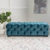 VYNXARIA Teal Ottomans and Benches - 50.75 Inches Long, Modern Glam Design - 2 of 4
