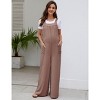 Clearlove Maternity Jumpsuit Women's Casual Sleeveless Tie Loose Jumpsuit With Pockets - 2 of 4