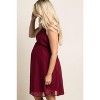 Pinkblush Burgundy Chiffon High Neck Maternity Dress - 3 of 4