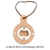 Unique Bargains Bottle Opener Magnetic Bottle Opener Beech Wood Handle Magnet Wood Light Brown 2.36"x3.35"x0.47" 1 Pcs - 3 of 4