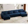Modern 2 Seater Sofa With Ottoman, Sectional Sofas Large With 2 Ottoman, Large L Shape Sofa With Waist Pillow And Throw Pillows-Cuddlewood - 3 of 4