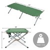 Costway Folding Camping Cot Heavy-duty Camp Bed W/Carry Bag for Beach Traveling Vocation Grey\Blue\Green - 3 of 4