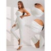 Allegra K Women's Off-Shoulder Slim Fit Soft Breathable Long-Sleeved Full Length Body Shapers - 3 of 4