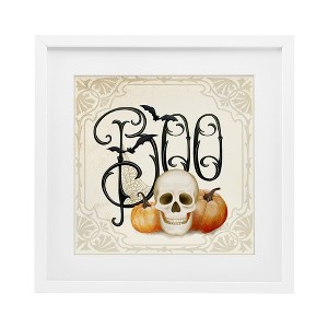 Stupell Industries Something Wicked Boo Framed Print Under Glass, White, 16" x 16" - 1 of 4