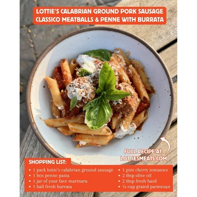 Lottie's Meats Calabrian Ground Pork Sausage - 16oz