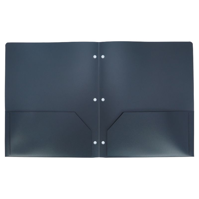 2 Pocket Plastic Folder Black - up &#38; up&#8482;, 2 of 3
