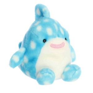 Aurora Mini Dottie Whale Shark Palm Pals Adorable Stuffed Animal Blue 5" - 1 of 4