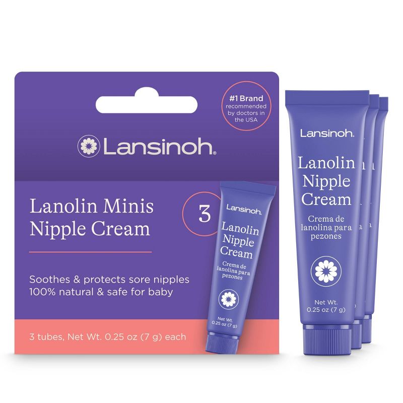 Lansinoh Lanolin Nipple Cream Breastfeeding Essentials - 0.25oz/3pk, 1 of 11