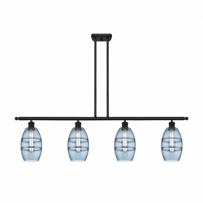 Vaz - 4 Light Stem Hung Island In Industrial Style-8.63 Inches Tall and 48 Inches Wide