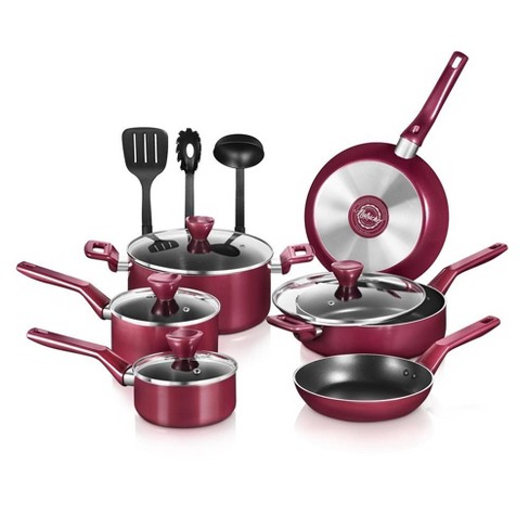 Mueller Pots and Pans Set Nonstick 16-Piece Healthy Stone Kitchen Cookware  Sets - PFOS, PFOA Free