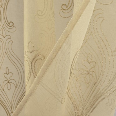 Taupe Polyester Light-Filtering Rod Pocket Window Panels, 36" x 84"