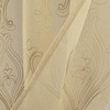 RT Designers Collection Pearl 2 Pieces 1.5" Rod Pocket Damask Embroidery Metallic Doily 36" x 84" - 3 of 4