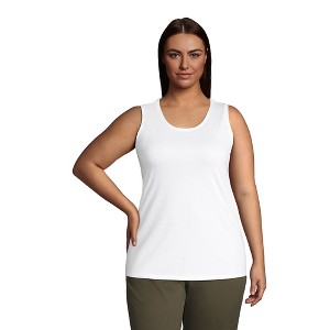 Lands' End Women's Supima Cotton Tunic Tank Top - 1 of 2