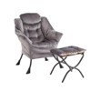Lazy Chair with Ottoman, Modern Lounge Accent Chair,Leisure Sofa Armchair with Footrest - 2 of 4