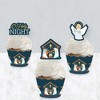 Big Dot of Happiness Holy Nativity - Cupcake Decoration - Manger Scene Religious Christmas Cupcake Wrappers and Treat Picks Kit - Set of 24 - 3 of 4
