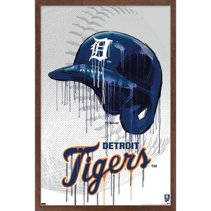 Trends International MLB Detroit Tigers - Drip Helmet 22 Framed Wall Poster Prints - 1 of 4
