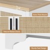 Sideboard Buffet Cabinet, Kitchen Storage Sideboard with Rattan Doors, Liquor Coffee Bar Buffet, Dining Room, Hallway, Accent Cabinet - 4 of 4