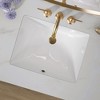 20.5 in. Rectangular Undermount Bathroom Sink Ceramic Vessel Vanity Lavatory Sink Basin in White with Overflow - 3 of 4