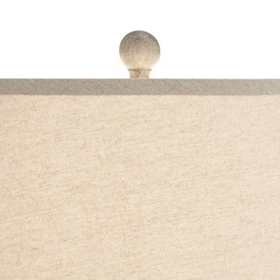 Southwest Beige Resin Urn Table Lamps with Drum Shades, Set of 2