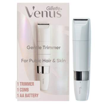 Venus for Pubic Hair & Skin Gentle Trimmer + 1 Attachment Comb - 2pk