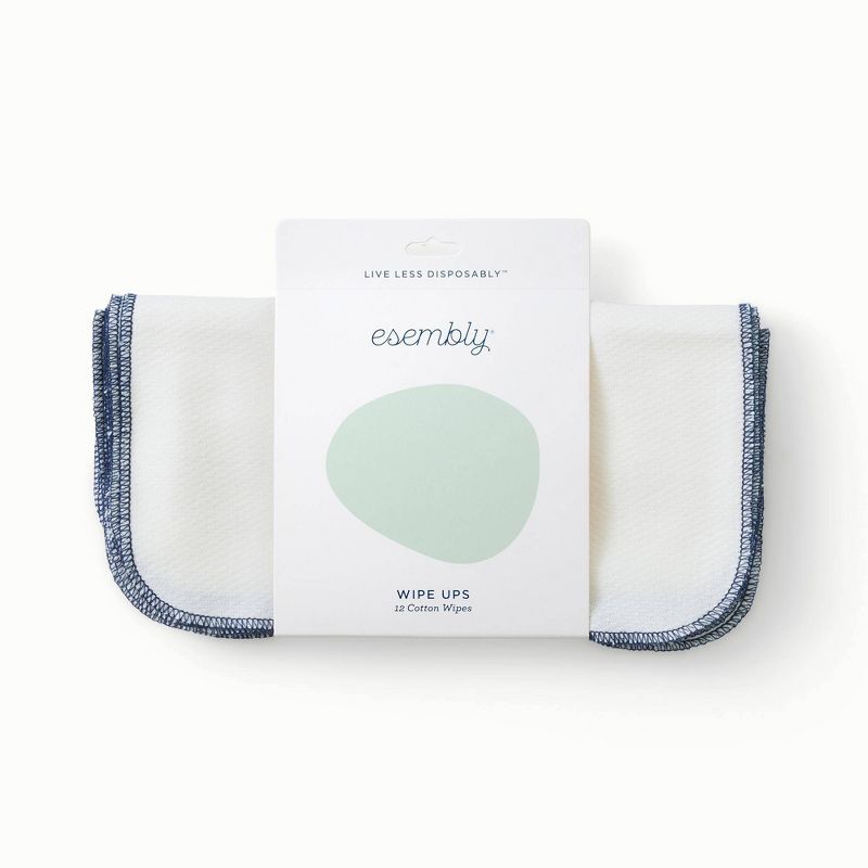 Esembly Cloth Wipes Organic Cotton Reusable Wipe-Ups - 12ct, 4 of 6