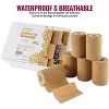 Self Adherent Wrap Bulk Pack of 6, 3"x5 Yards Elastic Athletic Tape, Cohesive Non-Woven Bandage for Ankle, Wrist & Knee Sprains - 4 of 4