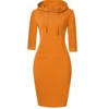 Coolmee Women's Casual Pocket Slim Pullover Maxi Hoodie Dress - 2 of 4