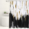 LunaLulinlk Abstract Black Ombre Fabric Shower Curtain - 3 of 4