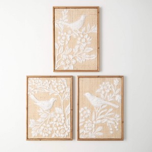Sullivans Bird And Botanicals Art Set of 3 20.5"H; Brown - 1 of 3