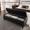 Storage Ottoman Bench, 51-Inch 30 Gallons Large Faux Leather Bench - 3 of 4