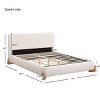 Platform Bed with Boucle Upholstered Headboard, Modern Minimalist Design Bed, Bed with Soft Textured Fabric and Wood Frame-Baofuwish - 4 of 4