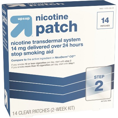 Nicotine Stop Smoking Aid Clear Patches Step 2 - 14ct - up &#38; up&#8482;