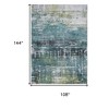 HomeRoots 9' X 13' Blue and Green Abstract Non Skid Area Rug - 3 of 4